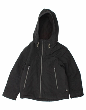 suitable for trade shows BENETTON Boys Hooded Windbreaker Jacket 6-7 Years Small  Black Polyamide