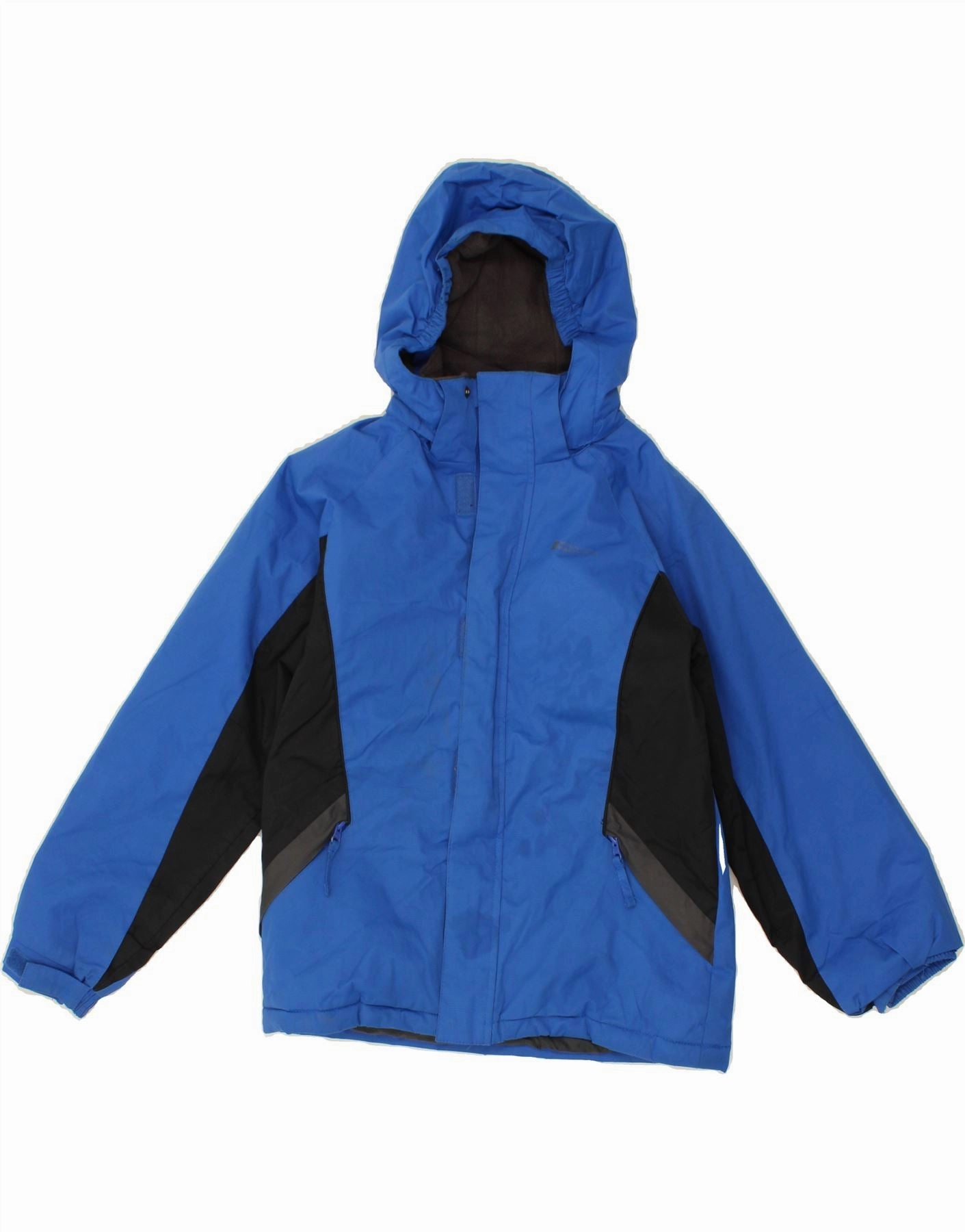 MOUNTAIN WAREHOUSE Boys Hooded Windbreaker Jacket 11-12 Years Blue Waterproof Wear