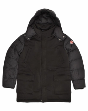 Heat Control COLMAR Boys Hooded Padded Jacket 11-12 Years Black Polyester