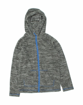 MOUNTAIN WAREHOUSE Boys Hooded Fleece Jacket 11-12 Years Grey Flecked middle aged people Talent