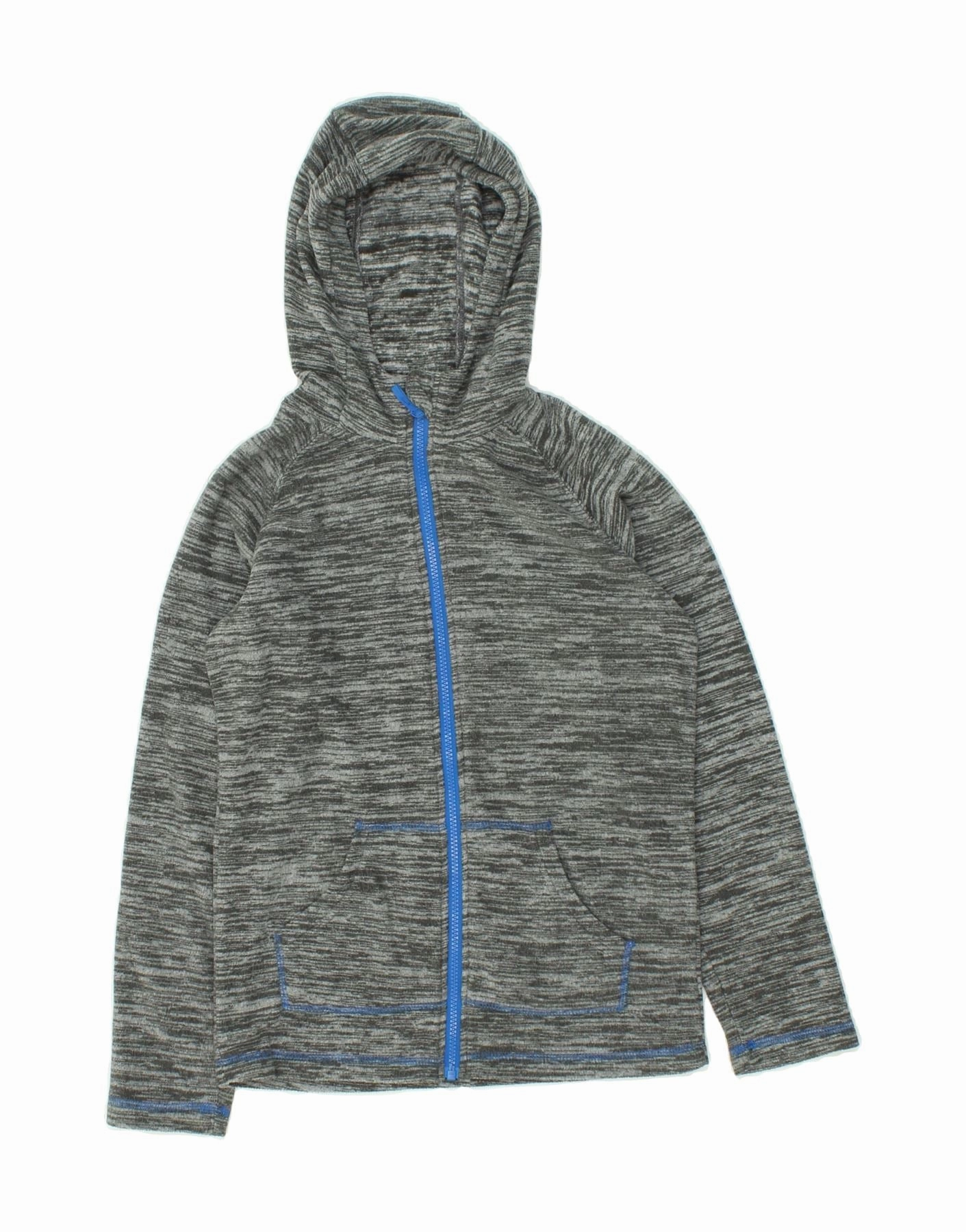 MOUNTAIN WAREHOUSE Boys Hooded Fleece Jacket 11-12 Years Grey Flecked middle aged people Talent