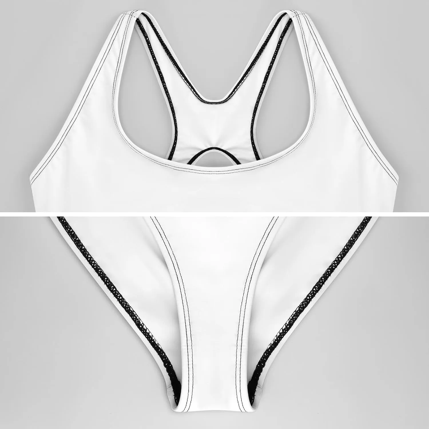 Colorabstract Ethnic Women's 1 Piece Swimsuits Crisscross Back Scoop Neck Aesthetic Tummy Control Bathing Suits
