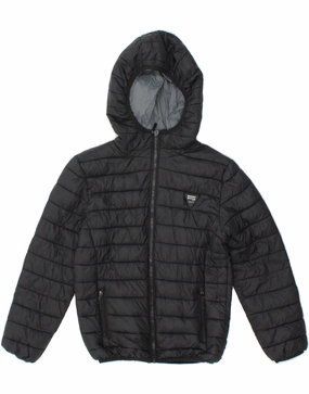 Adventure CARRERA Boys Hooded Padded Jacket 9-10 Years Black Polyamide
