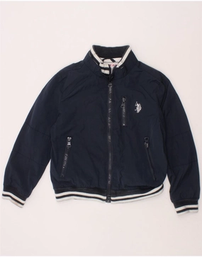 U.S. POLO ASSN. Boys Bomber Jacket 4-5 Years Navy Blue Cotton clearance suitable for graduations