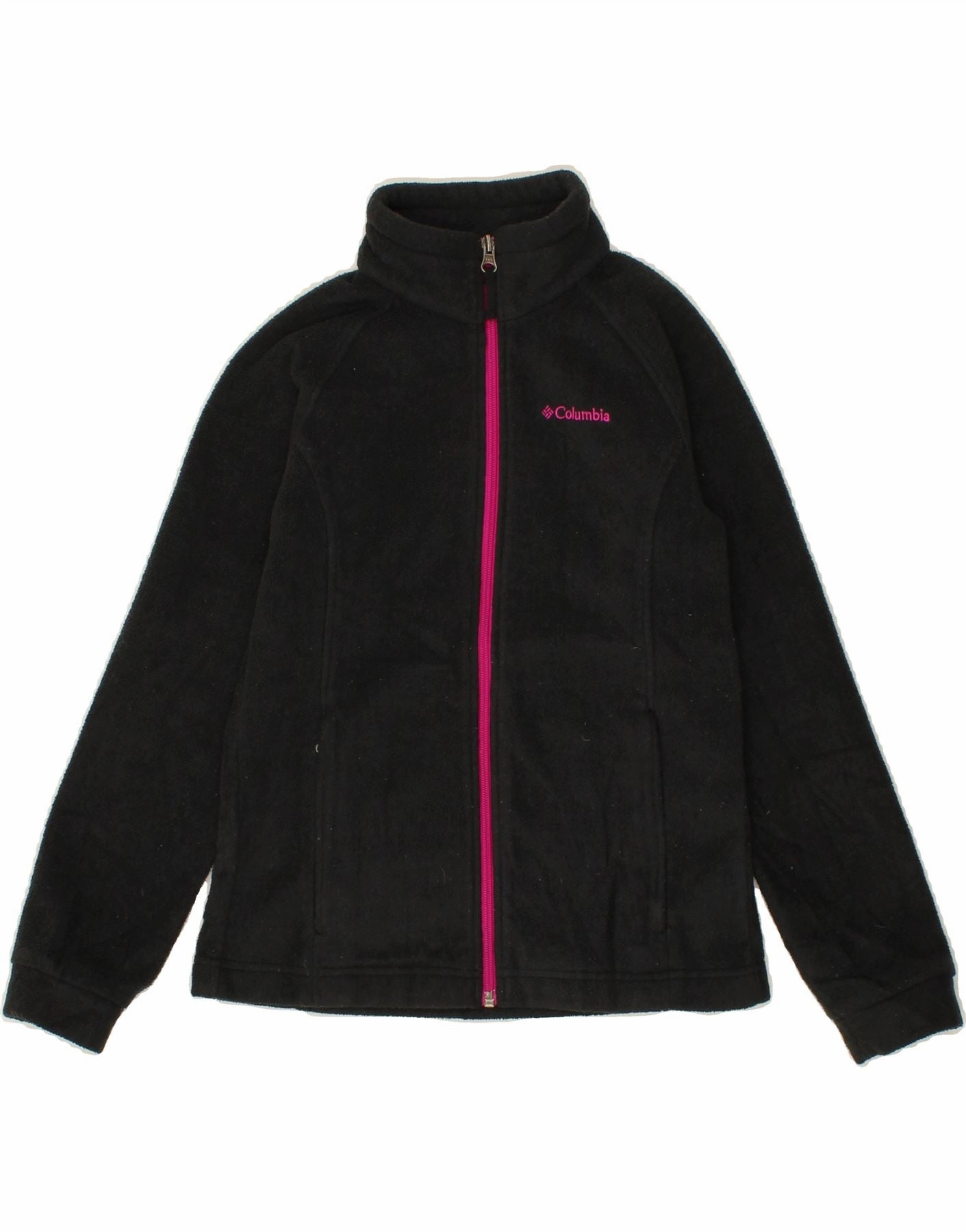 COLUMBIA Boys Fleece Jacket 10-11 Years Medium  Black Polyester popular among teenagers