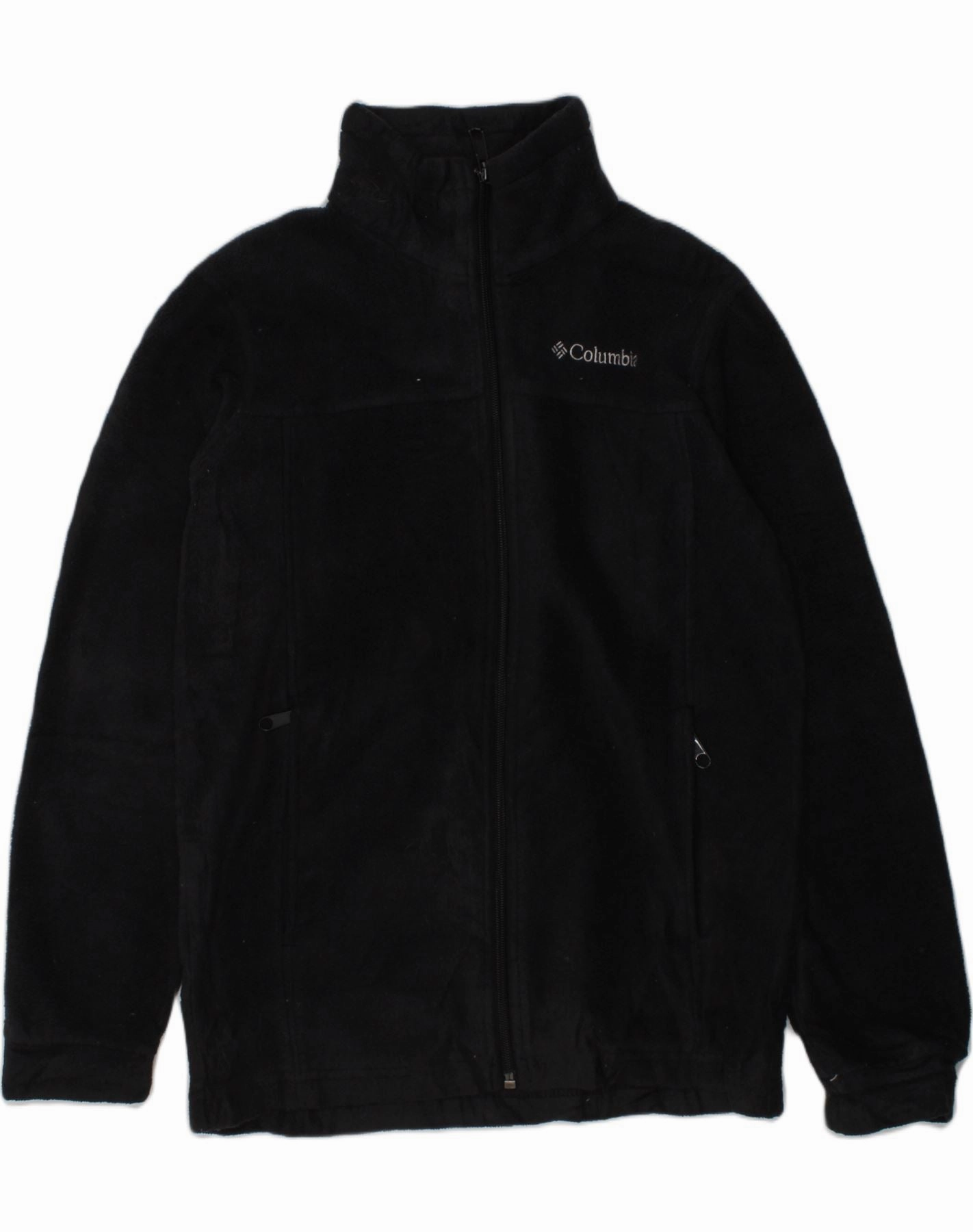 Comfort Fit Silhouette coordinating piece COLUMBIA Boys Fleece Jacket 10-11 Years Medium  Black Polyester
