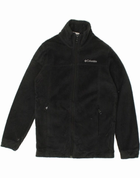 COLUMBIA Boys Fleece Jacket 10-11 Years Medium  Black Polyester car