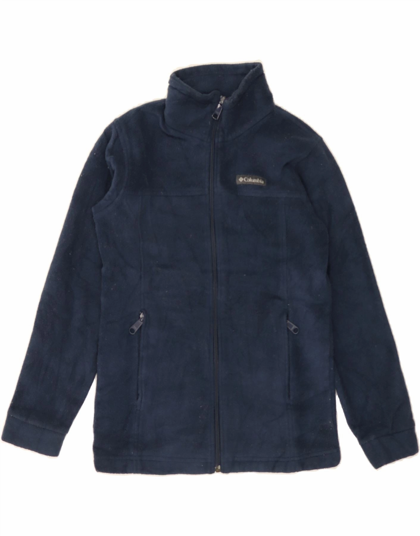 Layer Smart COLUMBIA Boys Fleece Jacket 10-11 Years Medium Navy Blue Polyester