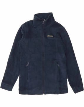 Layer Smart COLUMBIA Boys Fleece Jacket 10-11 Years Medium Navy Blue Polyester