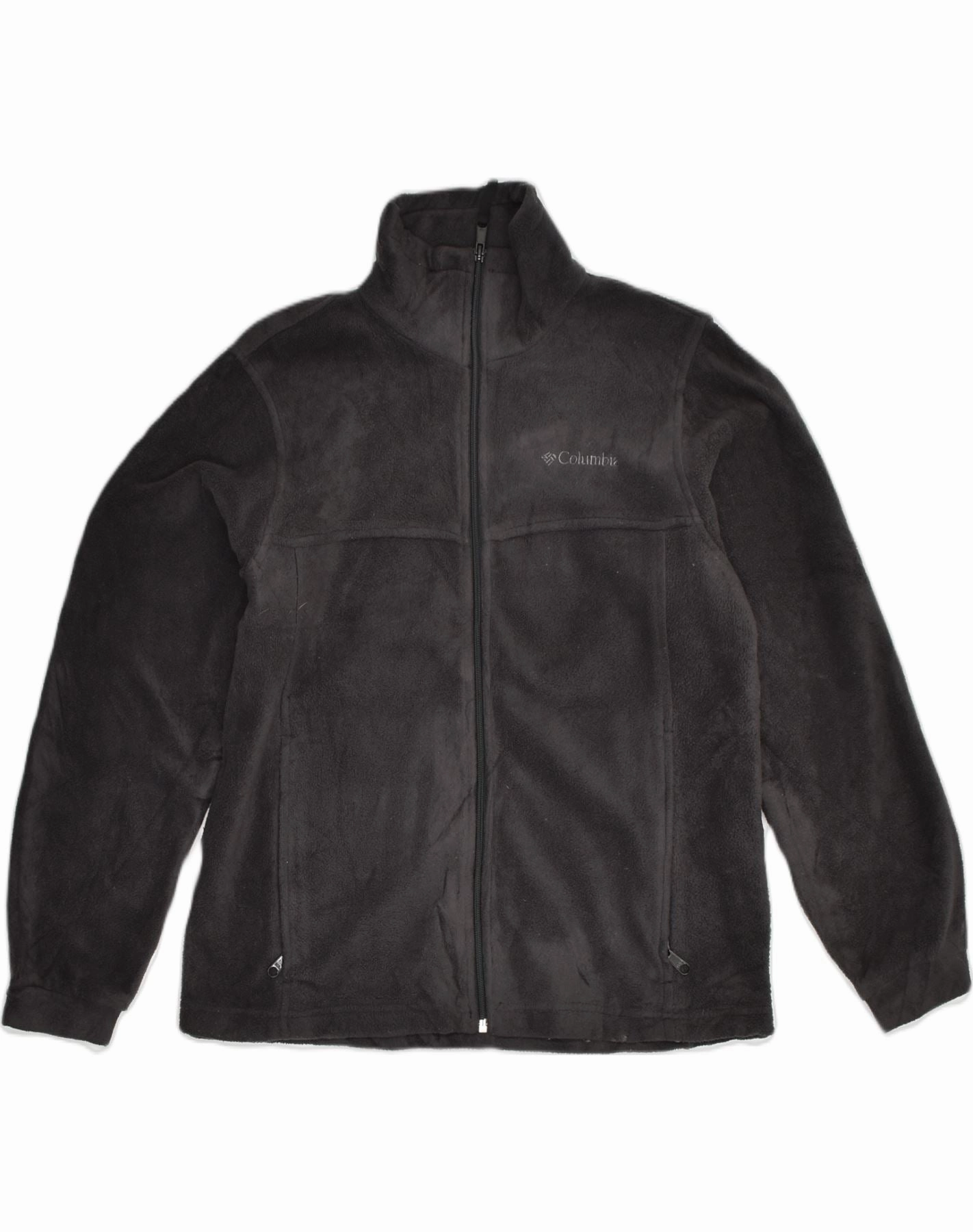 COLUMBIA Boys Fleece Jacket 14-15 Years Black Polyester Blueprint