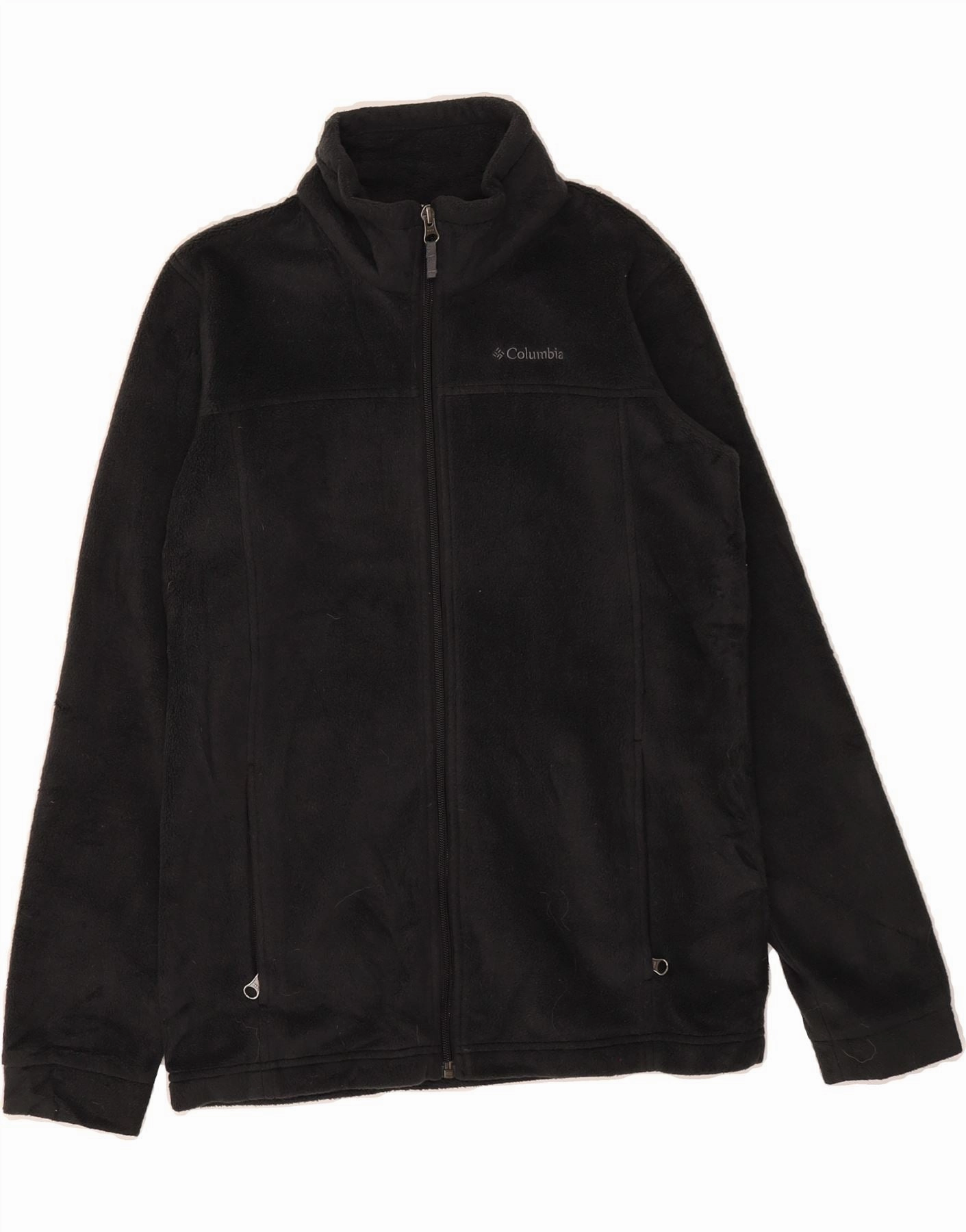 COLUMBIA Boys Fleece Jacket 14-15 Years Large Black Polyester Period