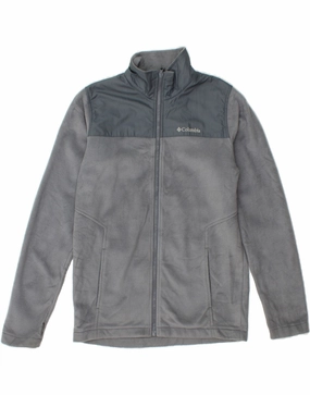 COLUMBIA Boys Fleece Jacket 15-16 Years XL Grey Colourblock Polyester Compact Storage Design