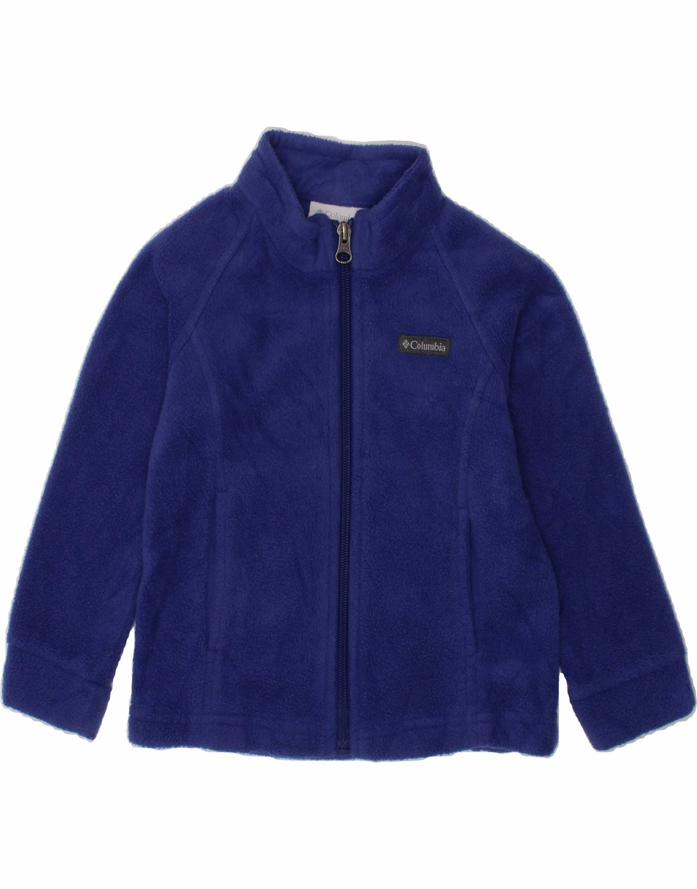 foldable Collaborate COLUMBIA Boys Fleece Jacket 2-3 Years Navy Blue Polyester