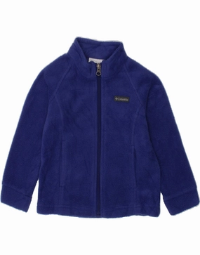 foldable Collaborate COLUMBIA Boys Fleece Jacket 2-3 Years Navy Blue Polyester