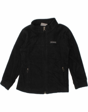 COLUMBIA Boys Fleece Jacket 3-4 Years Black Polyester Swim