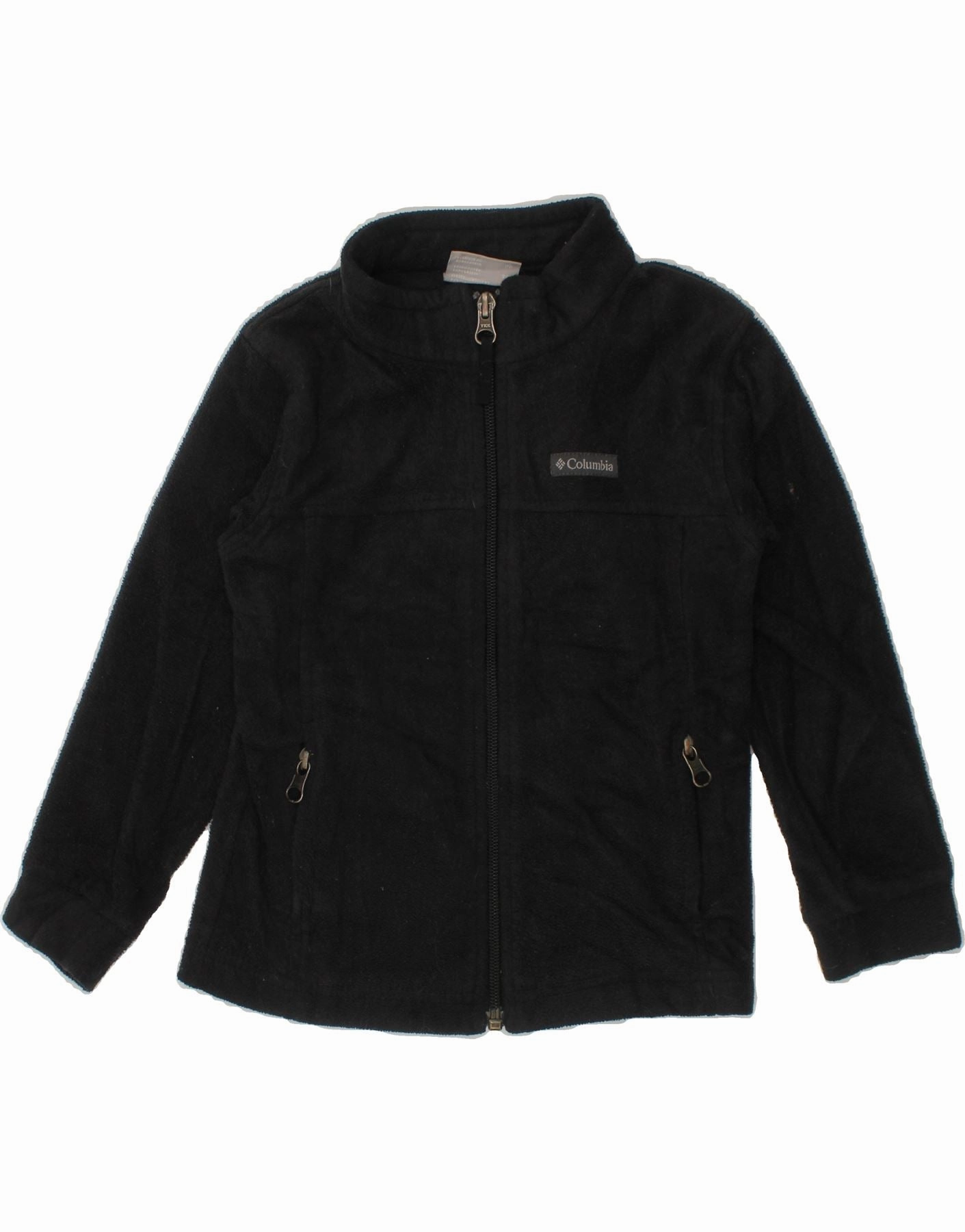COLUMBIA Boys Fleece Jacket 3-4 Years Black Polyester Swim