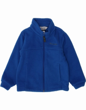 New Year's COLUMBIA Boys Fleece Jacket 3-4 Years Blue Polyester