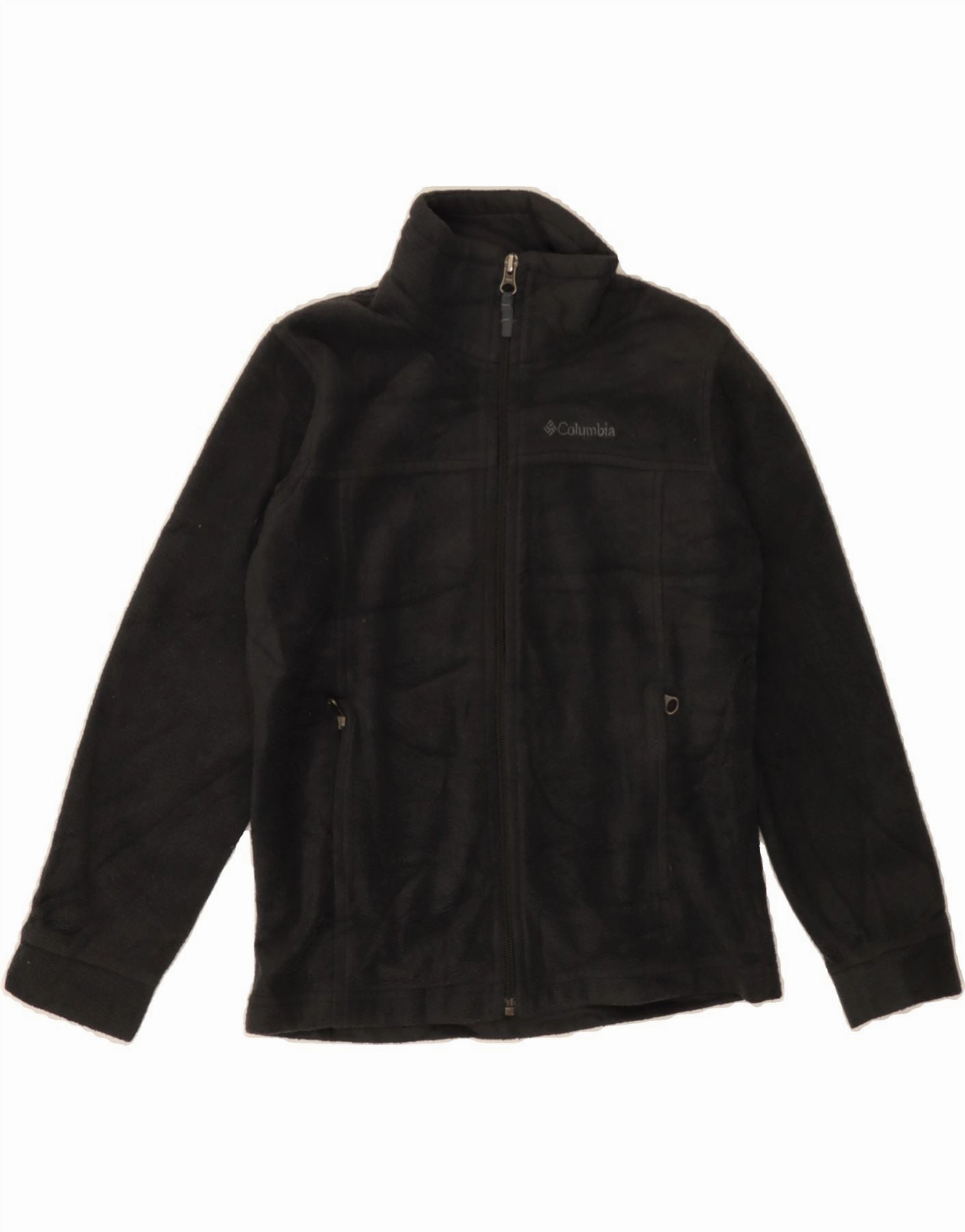 moonlight COLUMBIA Boys Fleece Jacket 7-8 Years Small Grey Polyester