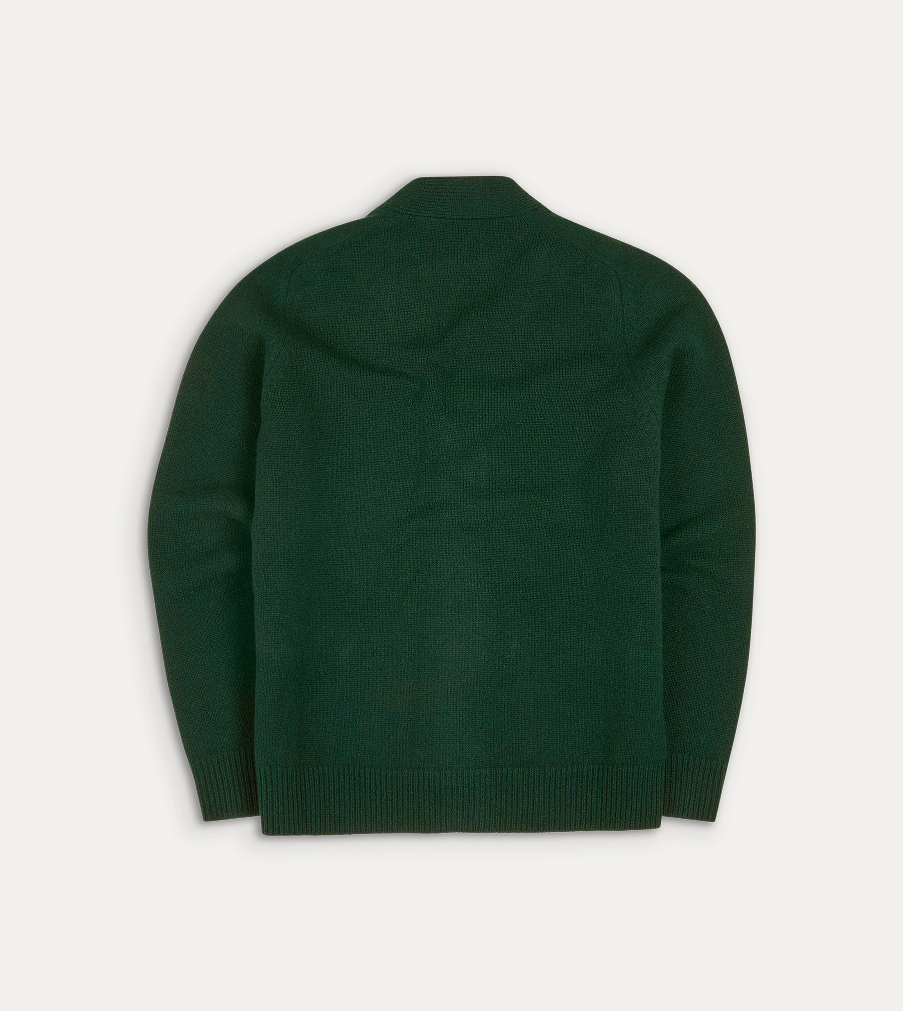 Everyday Style Dark Green Lambswool 6 Button Cardigan