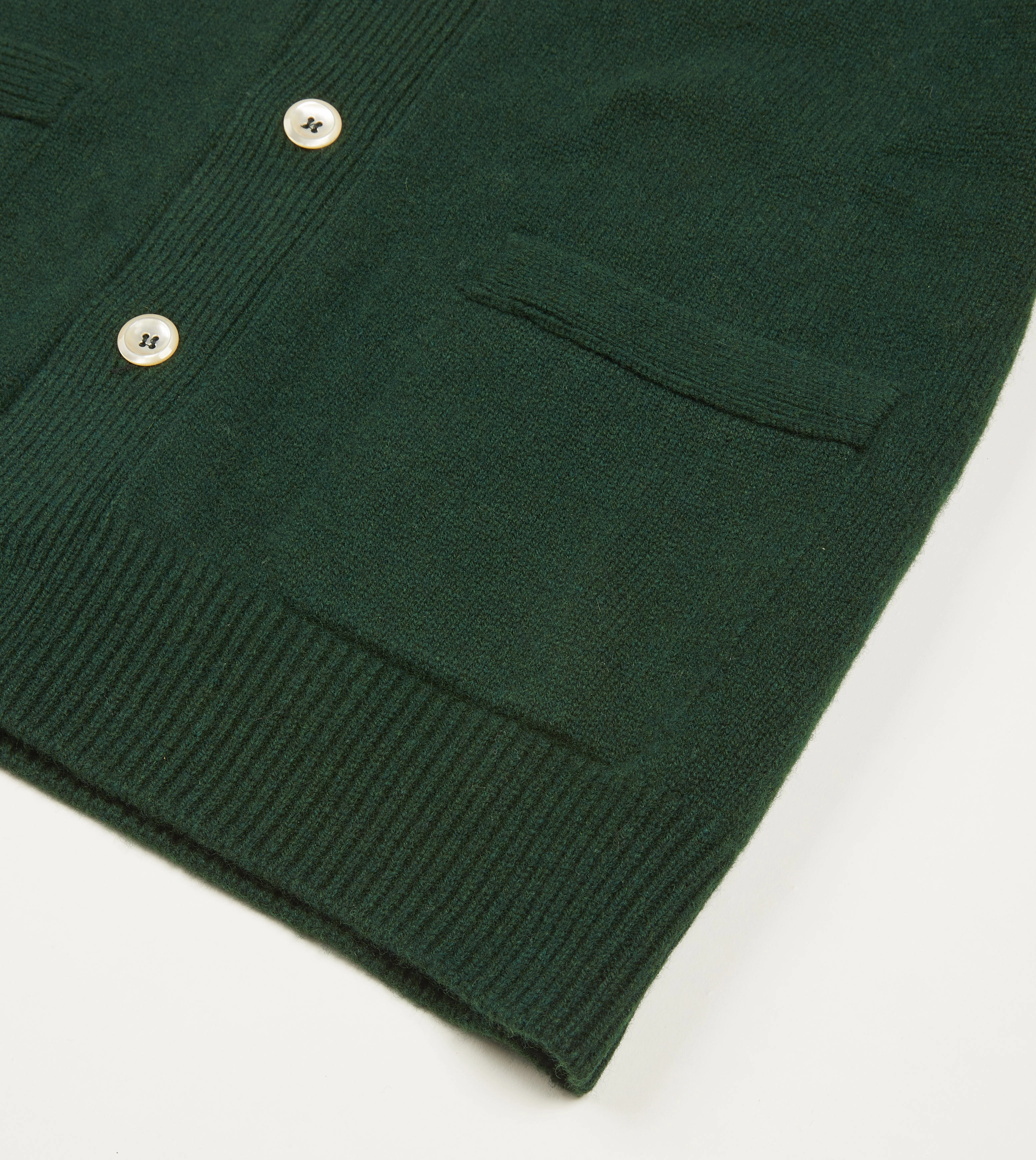 gentle touch Dark Green Lambswool 6 Button Cardigan