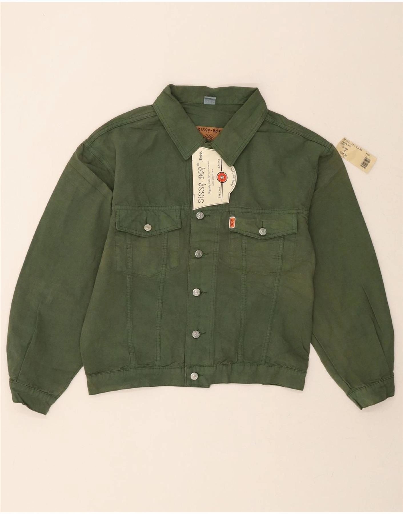 SISSY - BOY Boys Amsterdam Denim Jacket 14-15 Years Large Green Cotton special - occasion wear