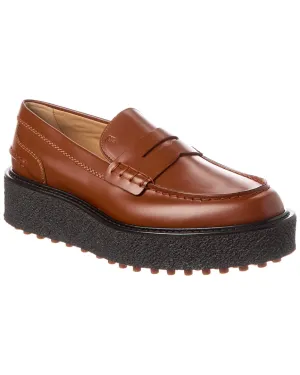 Modern Comfort TOD??s Leather Platform Loafer