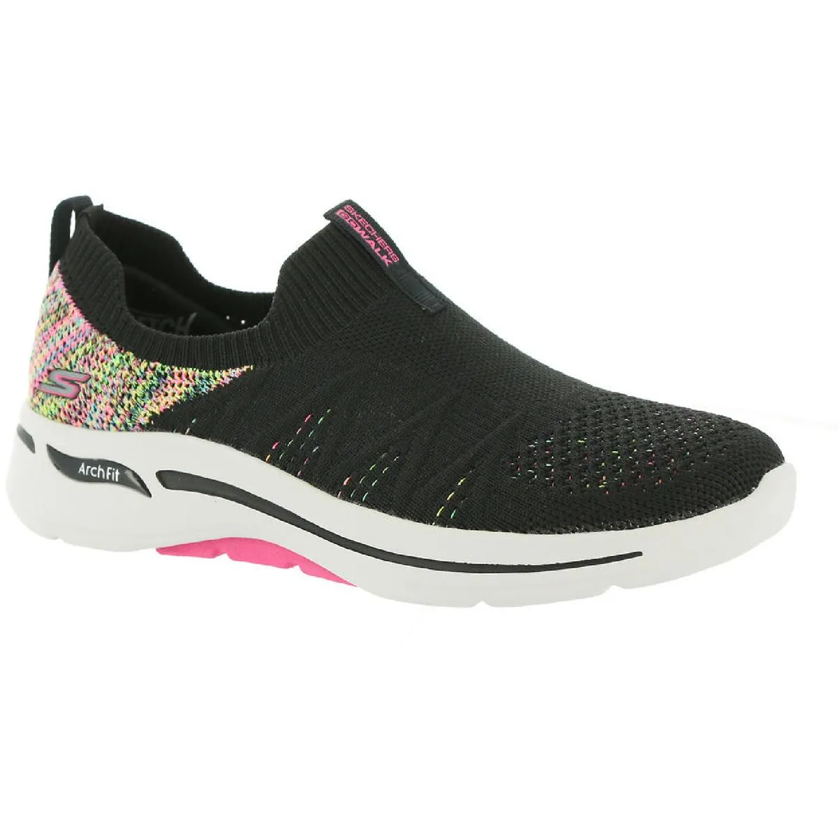 Go Walk Arch Fit Womens Knit Fitness Slip-On Sneakers Steady Step