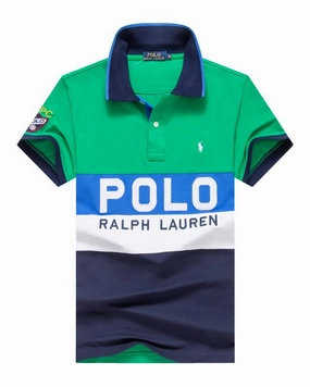 PRL Green Multi Small Pony Short Sleeve Men Polo Soft and Flexible