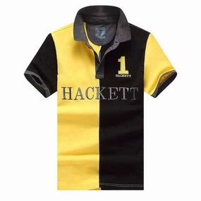 Hackett  Racing  Number 1 Polo Yellow and black Non Irritating Seams