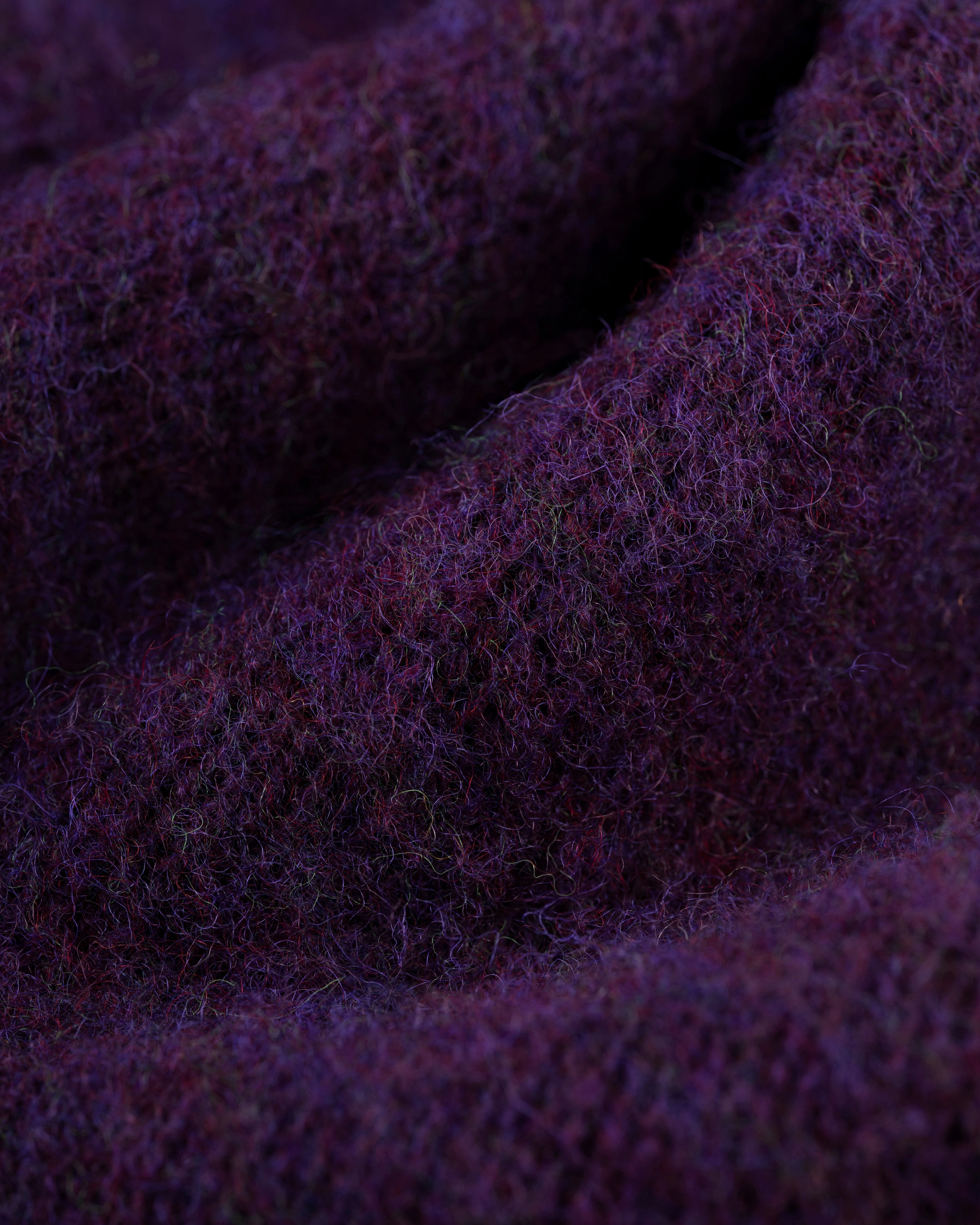 Made-in-Scotland Purple Shaggy Dog Sweater - Classic Fit Comfortable Wear