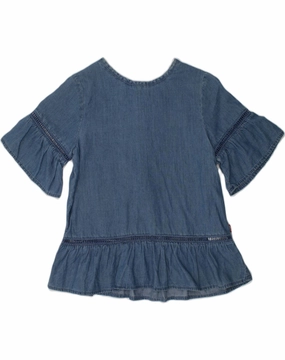 Classic Grace Lightweight warm-weather dress LEVI'S Girls Denim Dress 6-7 Years Large Blue Lyocell