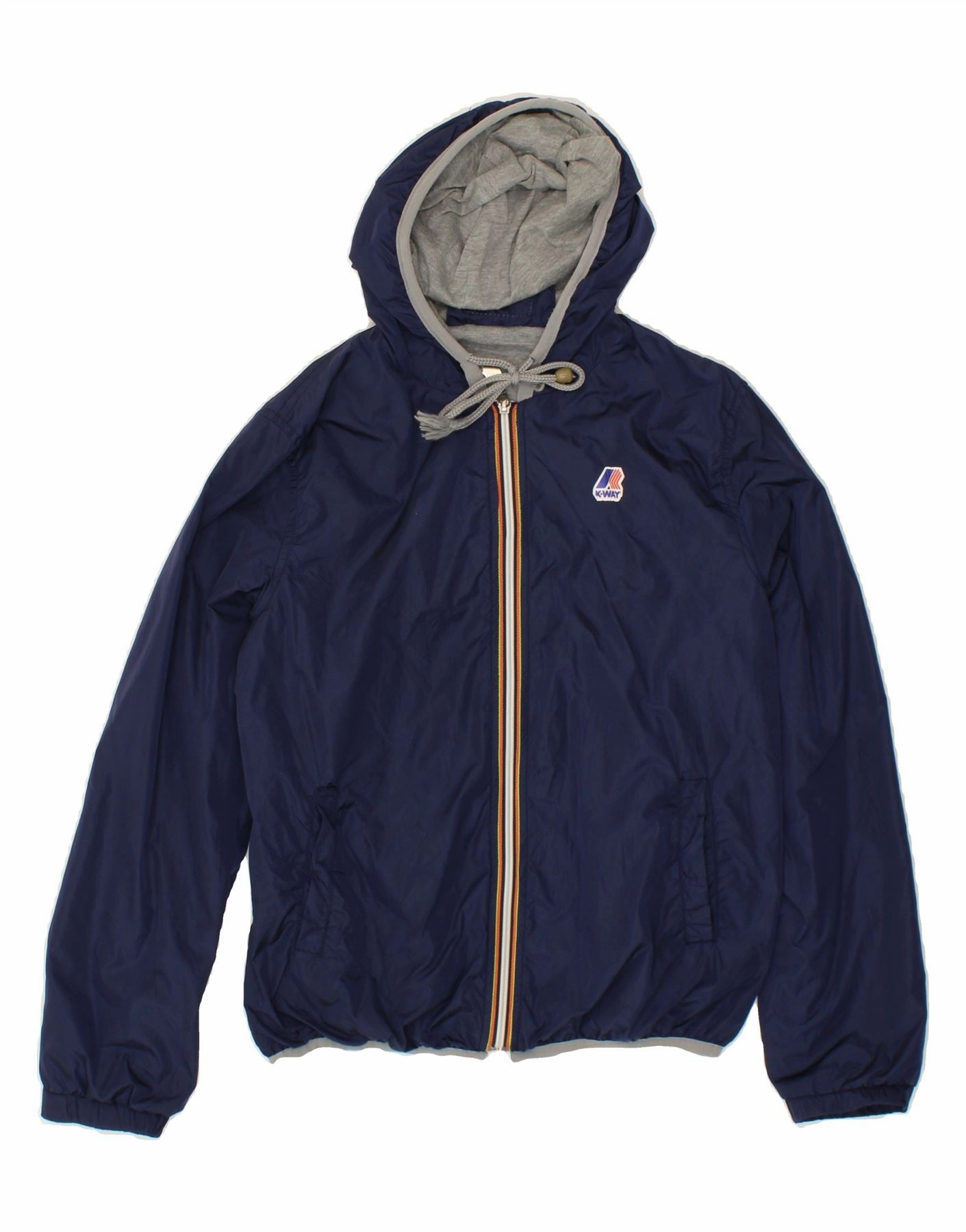 K-WAY Boys Hooded Bomber Jacket 13-14 Years Navy Blue Floss Trail Use