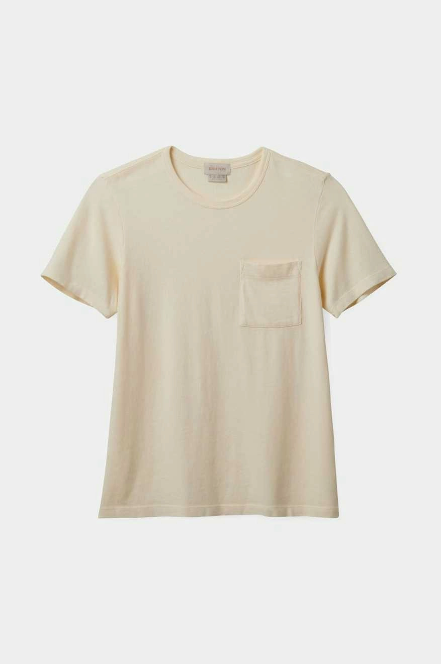 Carefree Organic Garment Dye Perfect Pocket T-Shirt - White Smoke Active Layering