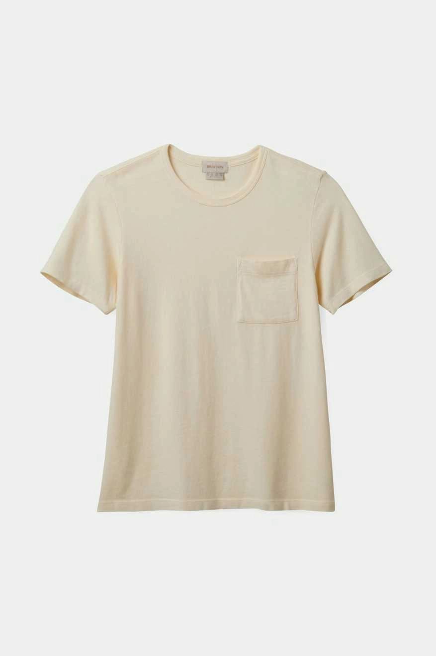 Daily Favorite Carefree Organic Garment Dye Perfect Pocket T-Shirt - White Smoke