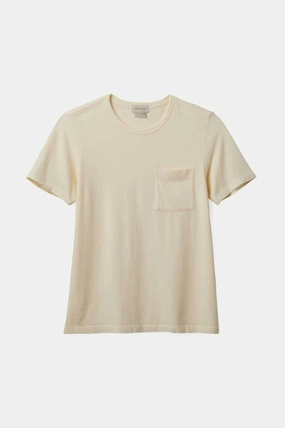 Daily Favorite Carefree Organic Garment Dye Perfect Pocket T-Shirt - White Smoke