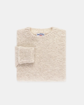 Made-in-Scotland Ivory Shaggy Dog Sweater - Classic Fit Snug & Stylish Comfy Fit