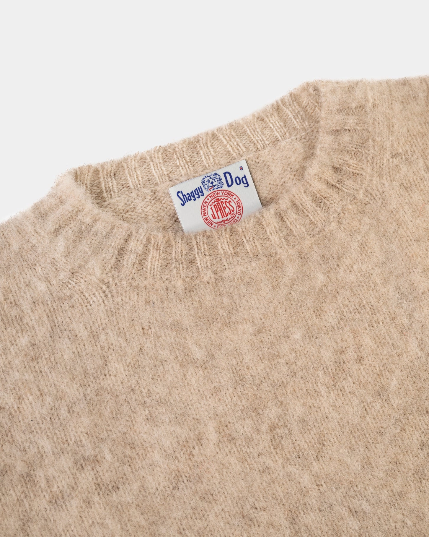 Layering Style Chilly Chic Made-in-Scotland Ivory Shaggy Dog Sweater - Classic Fit