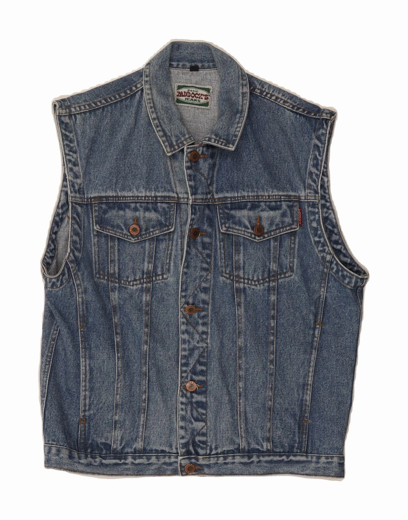 Layer Smart Fleece Lined Interior PADDOCK'S Boys Denim Gilet 15-16 Years Blue Cotton