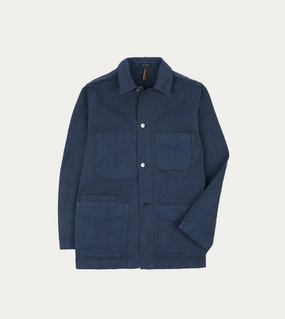 birthday celebration Navy Cotton Duck Canvas Five-Pocket Chore Jacket
