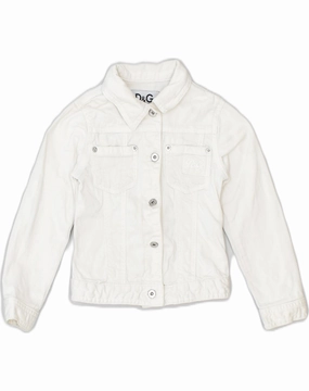 Wind Resistant Design DOLCE & GABBANA Boys Military Jacket 2-3 Years White Cotton