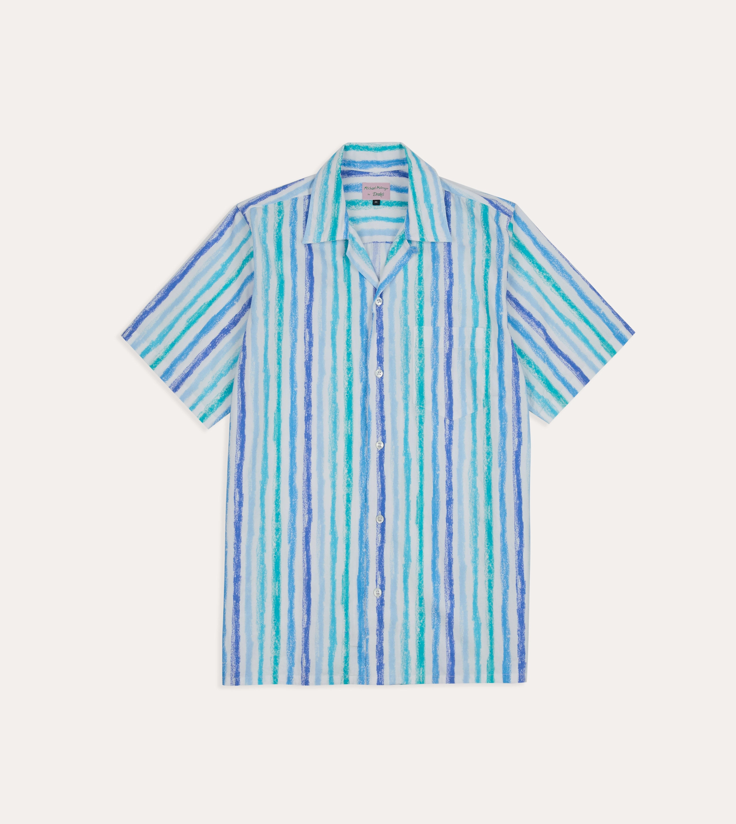 Classic Appeal Michael McGregor for Drake's Stripe Camp Collar Shirt