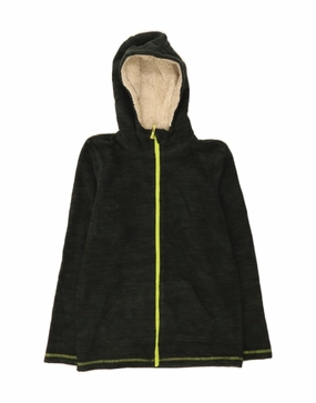 Fitted Wear MOUNTAIN WAREHOUSE Boys Hooded Fleece Jacket 11-12 Years Green Flecked