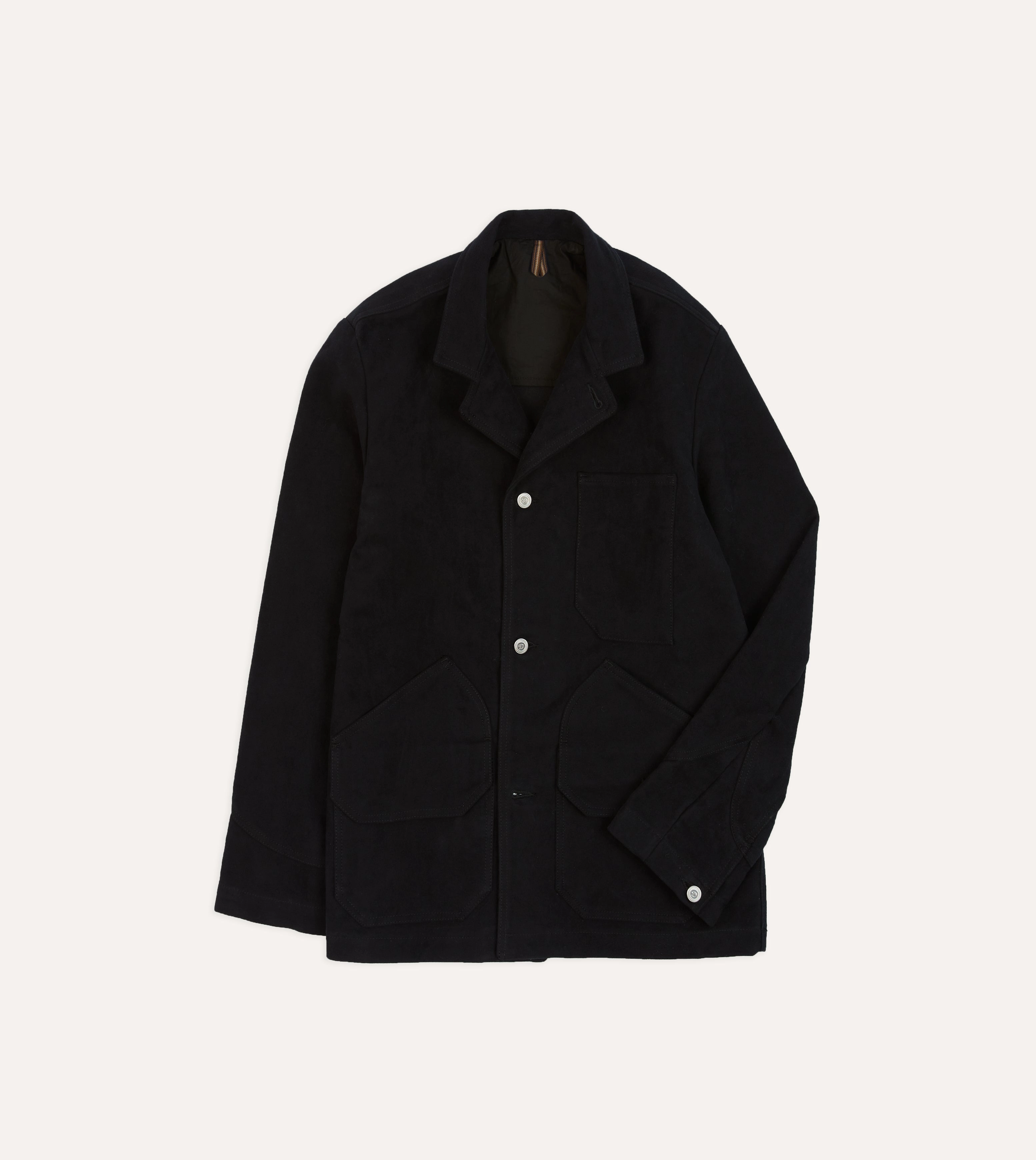 Dark Navy Moleskin Utility Jacket Beauty