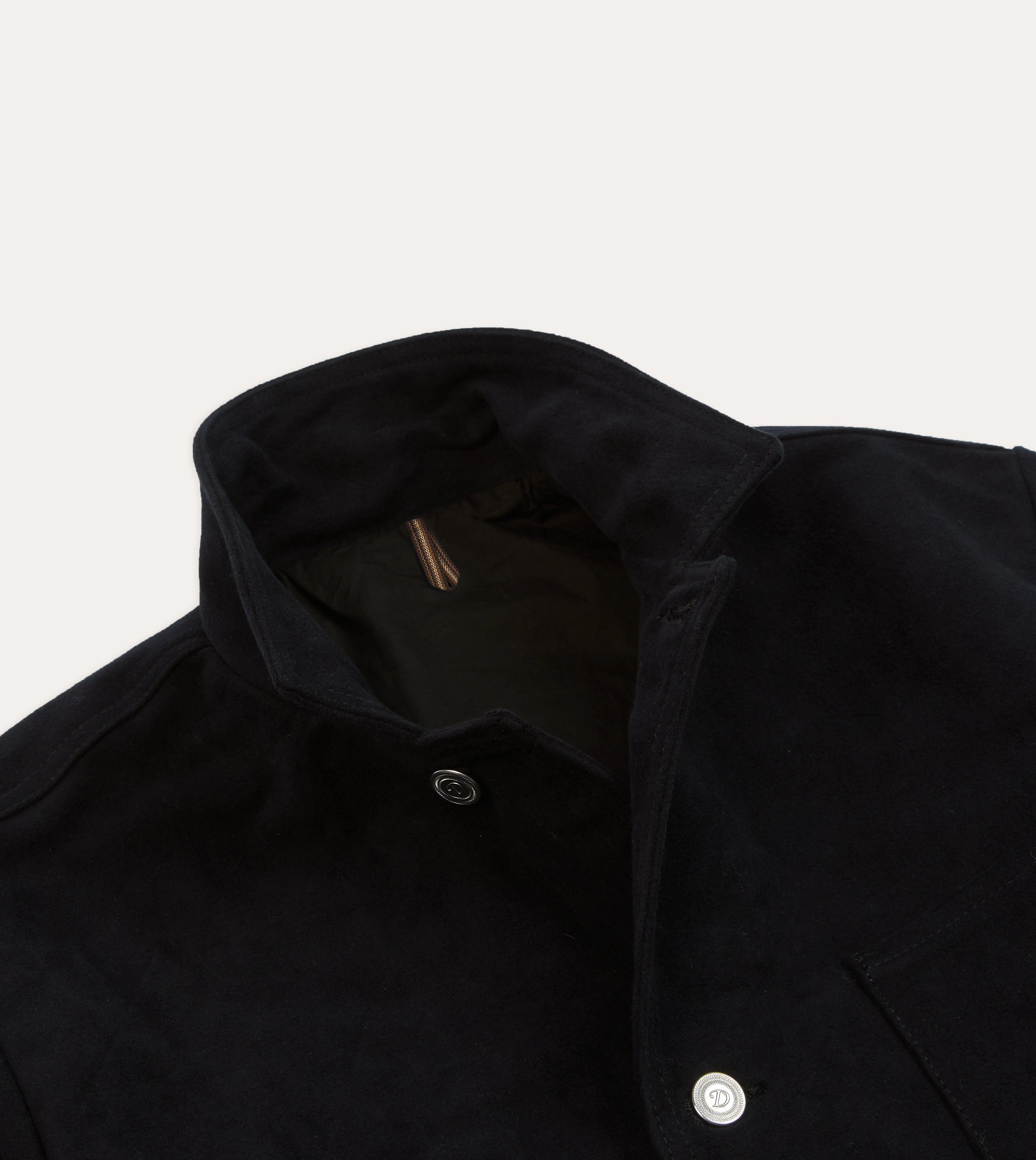 Dark Navy Moleskin Utility Jacket Win Water Resistant Fabric