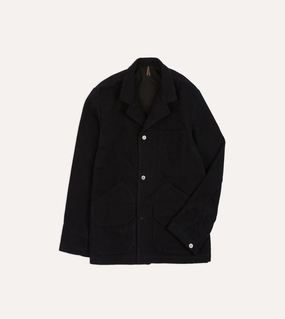 Dark Navy Moleskin Utility Jacket Beauty