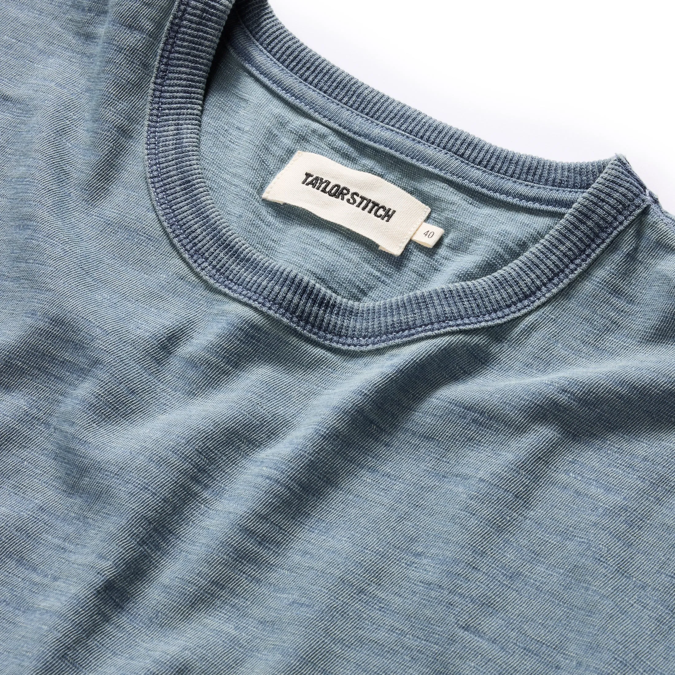 Cool and casual The Organic Cotton Tee in Washed Indigo