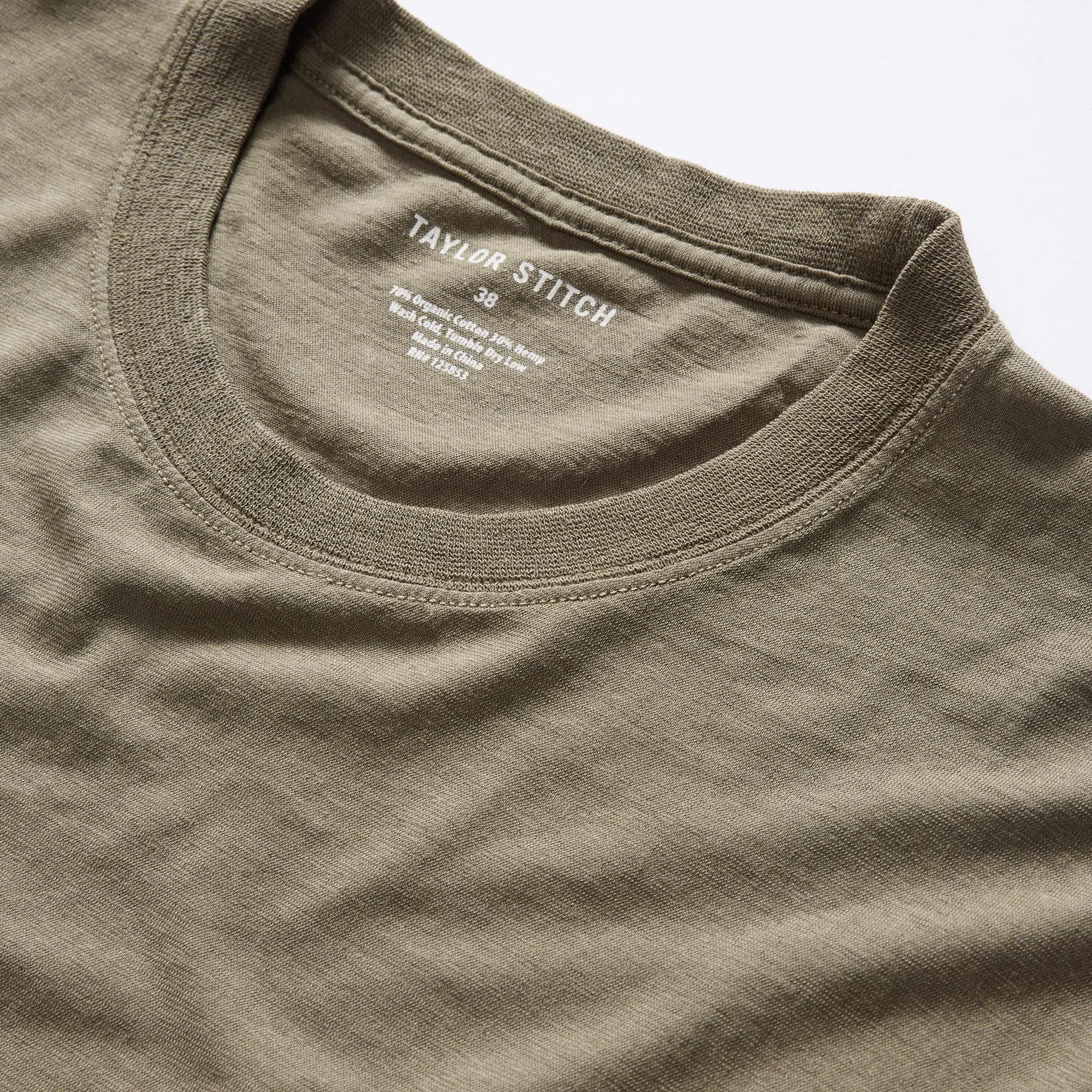 Anti Pilling Fabric The Cotton Hemp Tee in Olive