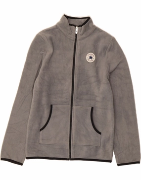 Bond back - to - school CONVERSE Boys Fleece Jacket 12-13 Years Large Grey Polyester