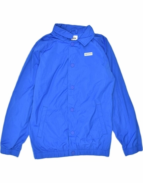 CONVERSE Boys Graphic Bomber Jacket 10-11 Years Medium Blue Nylon Magnetism Flexible Hem