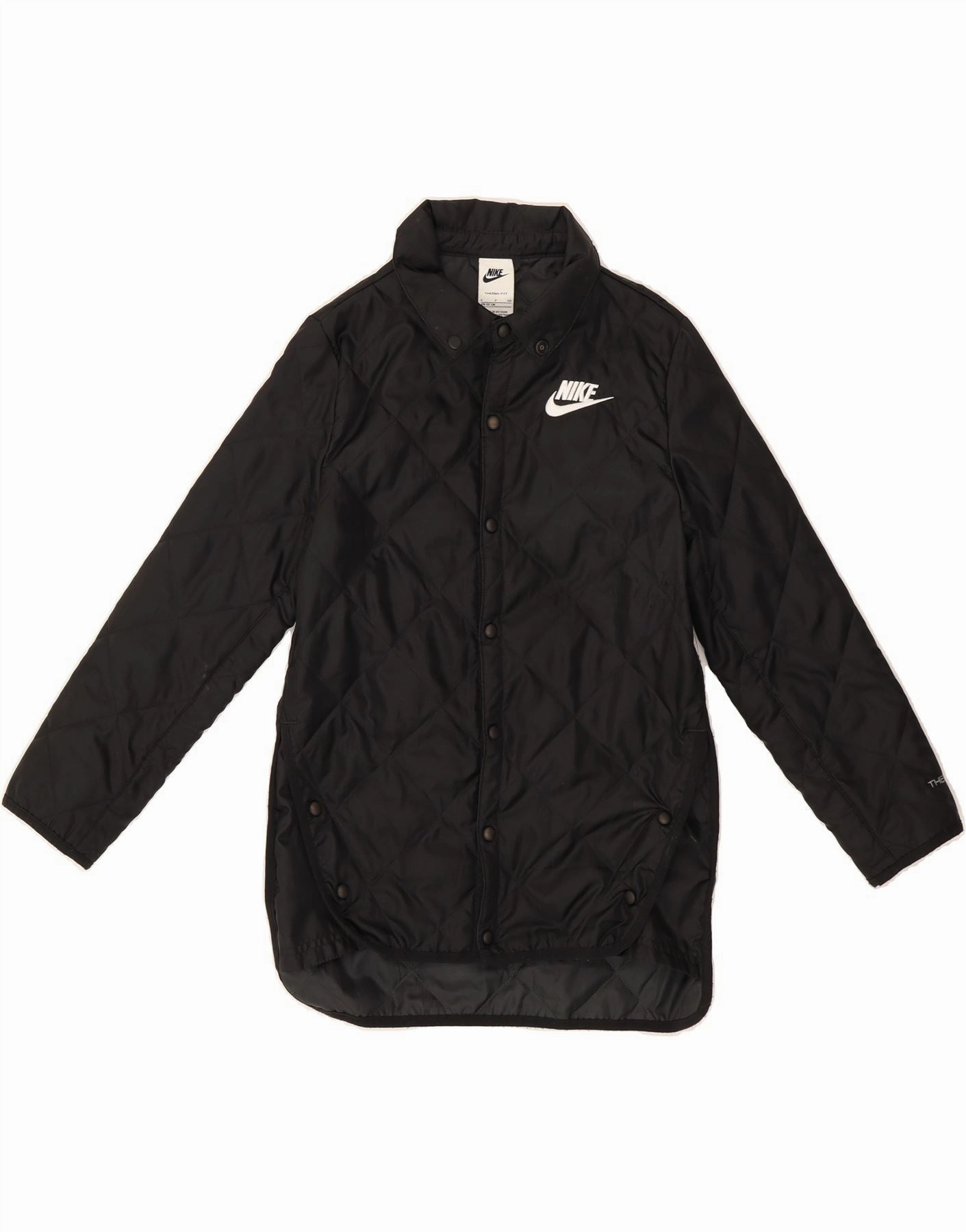 Dynamic Feel Urban Trek NIKE Boys Therma-Fit Quilted Jacket 8-9 Years Small  Black Polyester